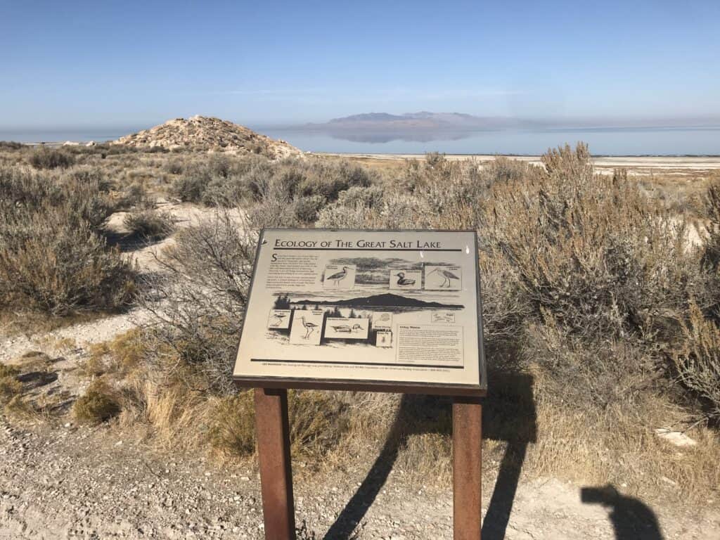 placard at ladyfinger point trail