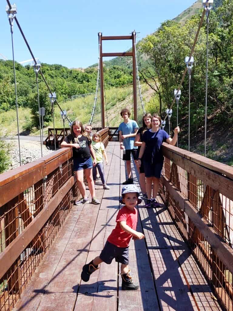 kids on bridge