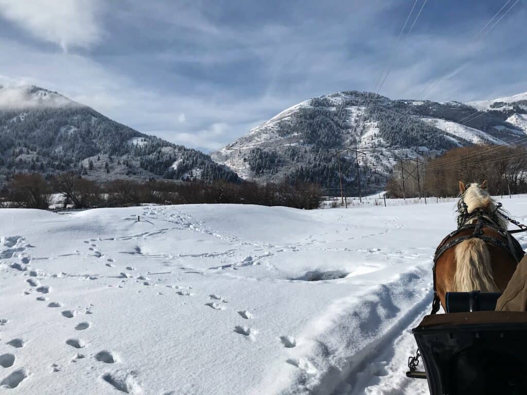 sleigh ride in Liberty Utah