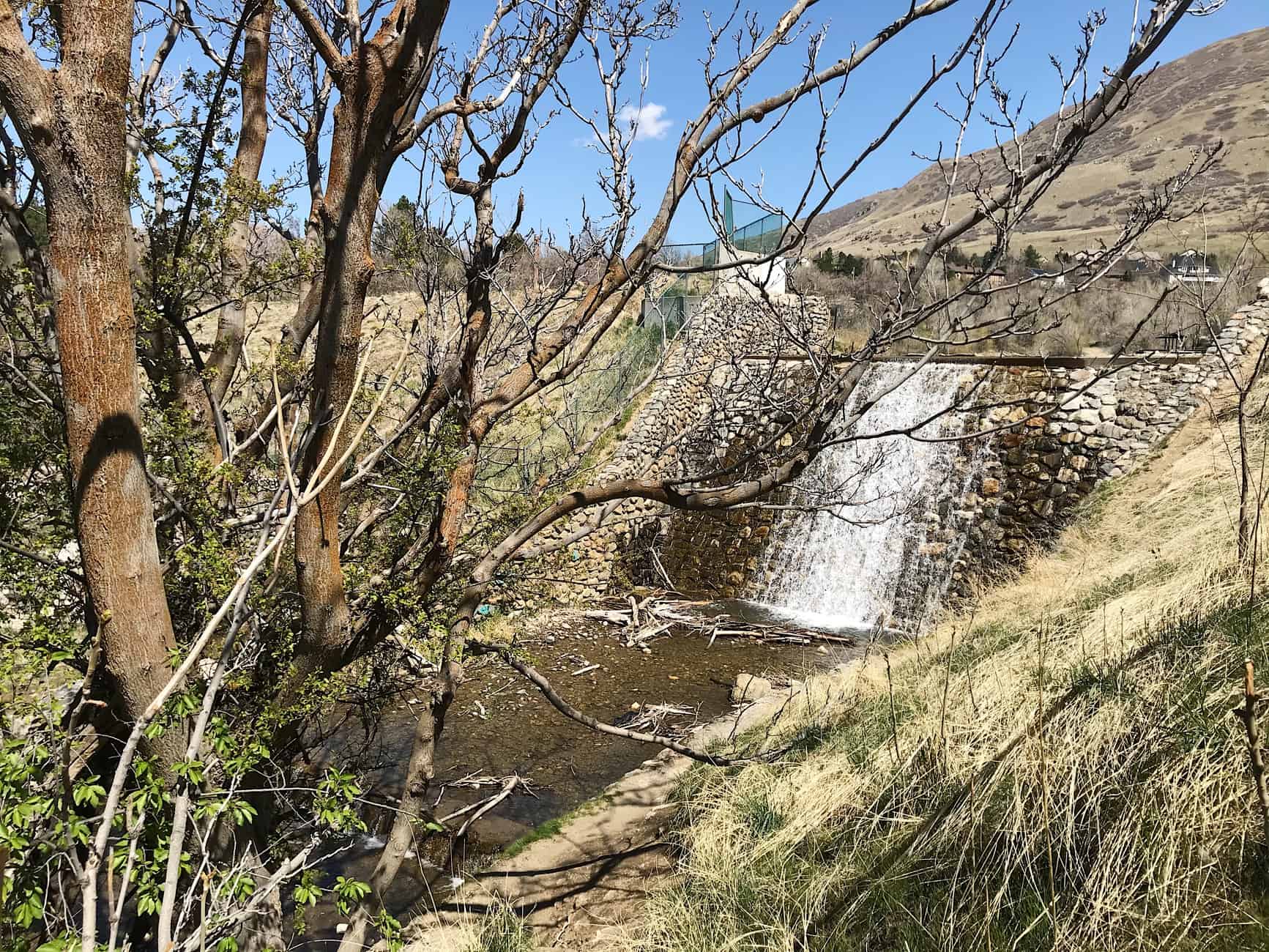 water fall at Farmington Pond