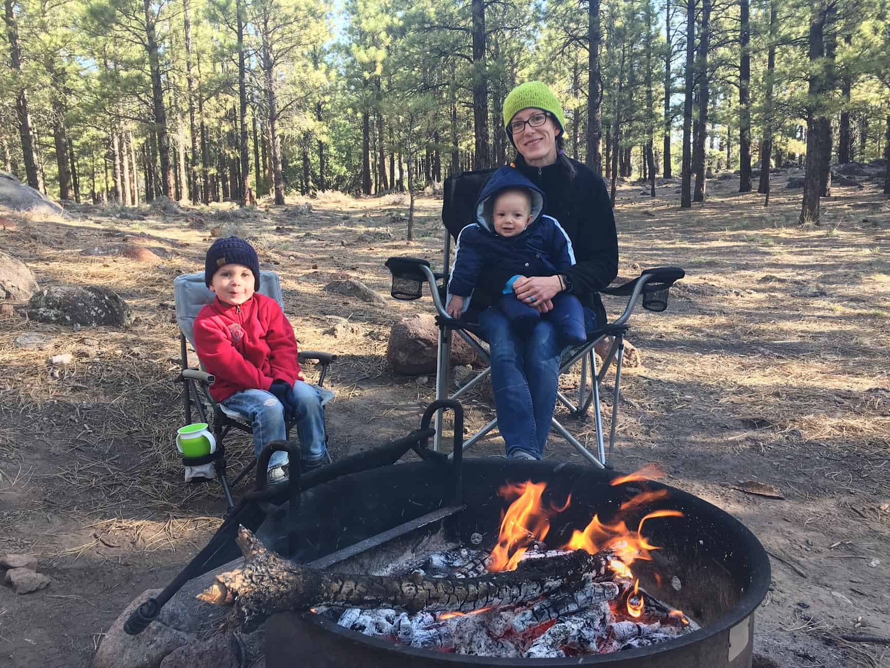 little kids camping