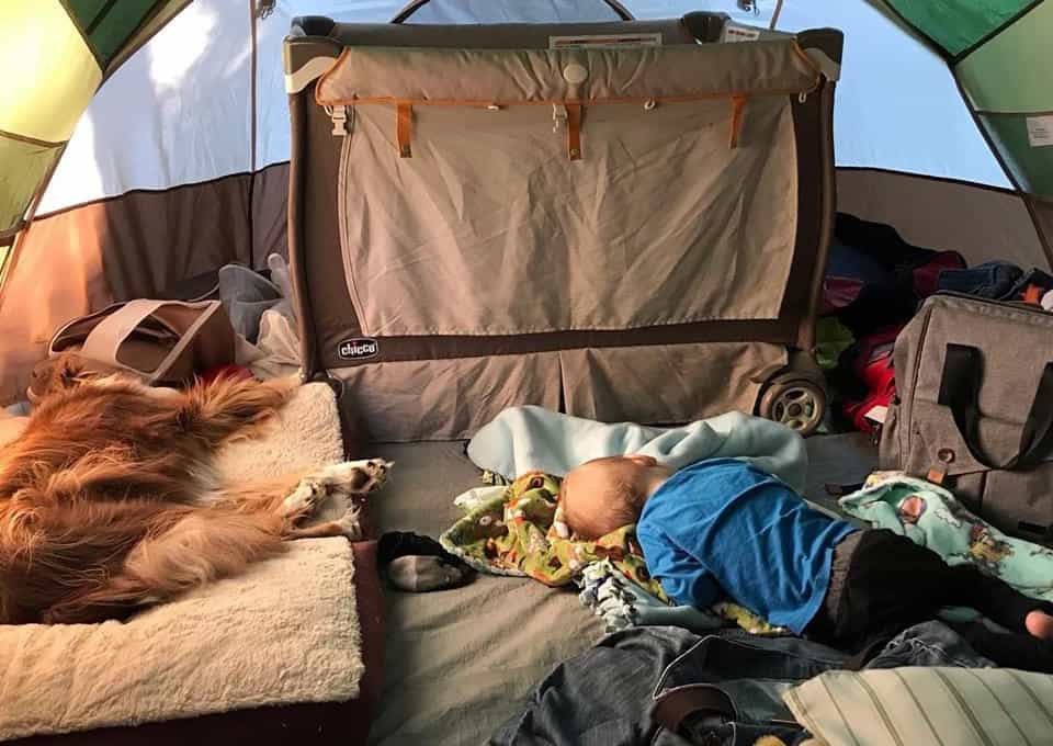 getting kids to sleep while camping